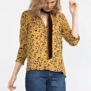 Sold - Zara leopard print blouse